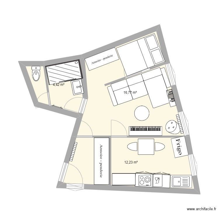 Plan appartement. Plan de 0 pièce et 0 m2