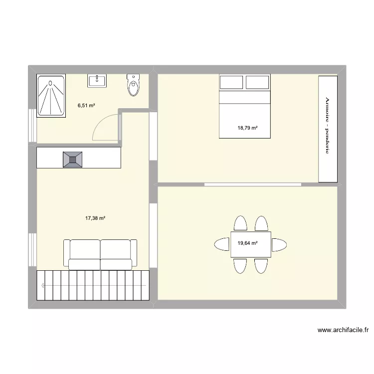 studio maison v2. Plan de 