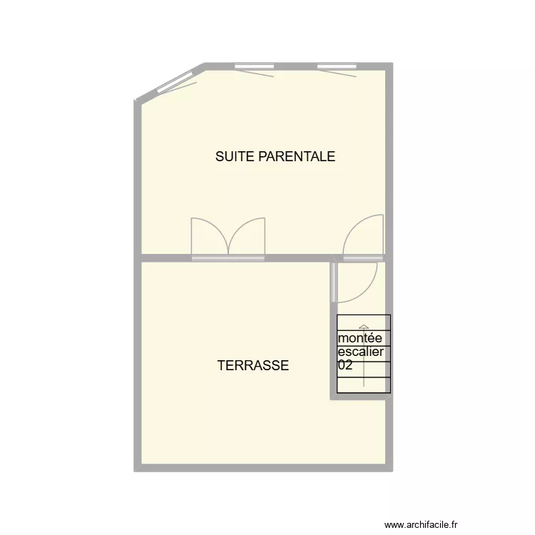 BAGNOL APPART 1ER ETAGE 2. Plan de 3  et 21 m²