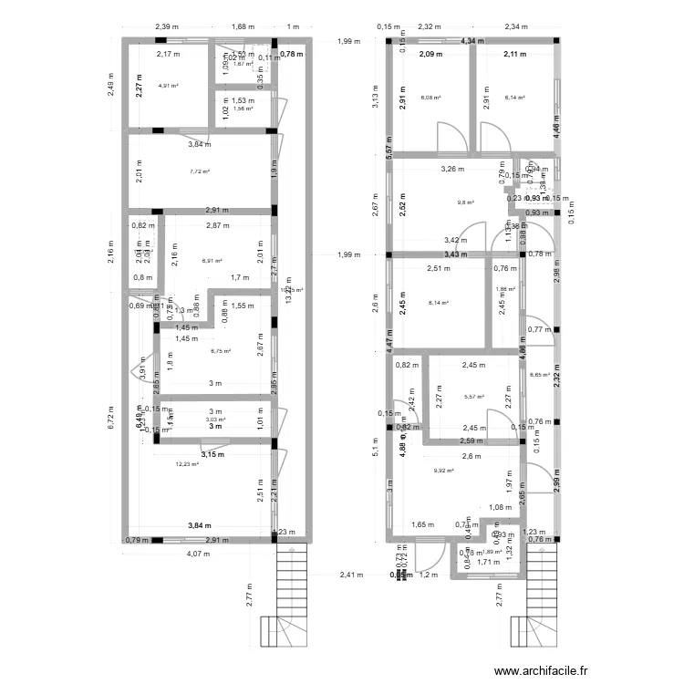 VUE EN PLAN. Plan de 19  et 111 m²