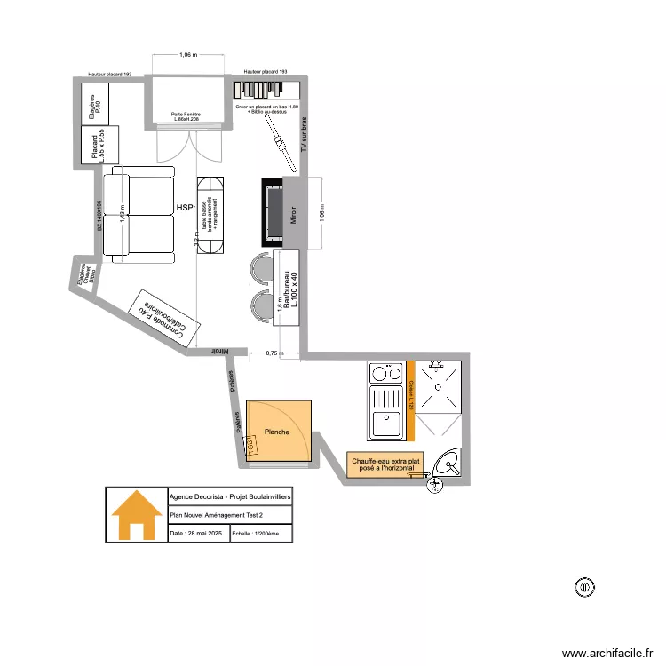 Plan 2D Boulainvilliers_NouvelAmenagement. Plan de Plan 2D Boulainvilliers_NouvelAmenagement. Plan de