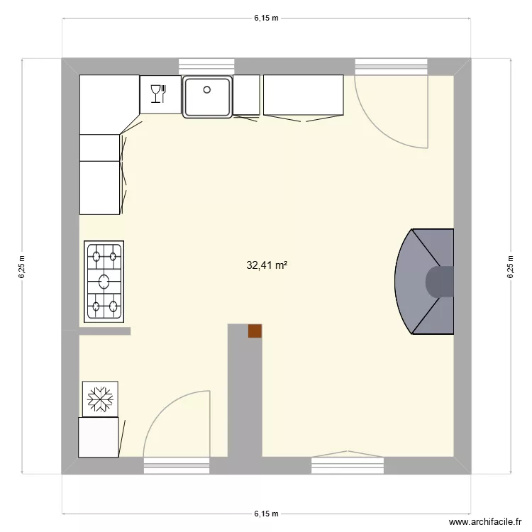 clos berger. Plan de 1 et 32 m² clos berger. Plan de 1 et 32 m²