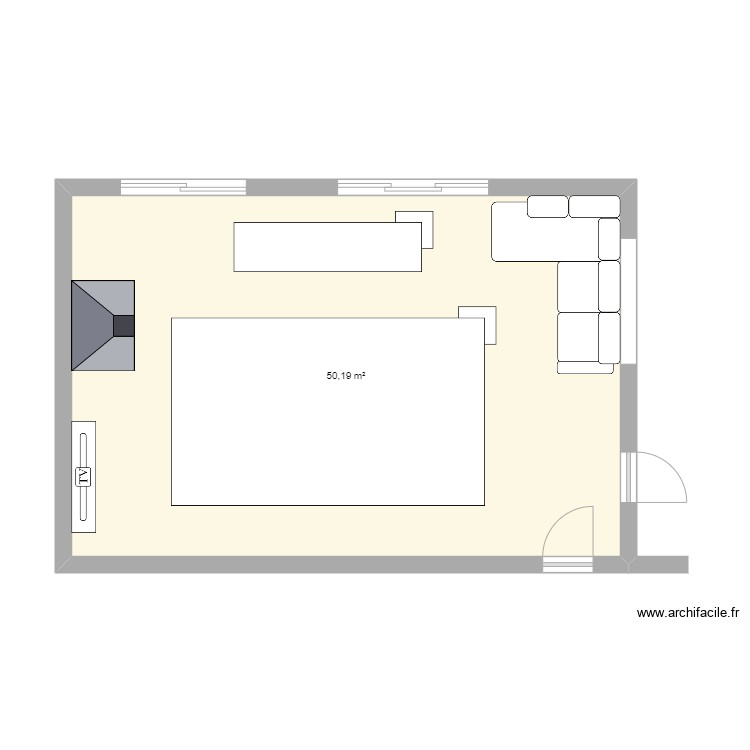 V&eacute;randa sud. Plan de 0 pièce et 0 m2
