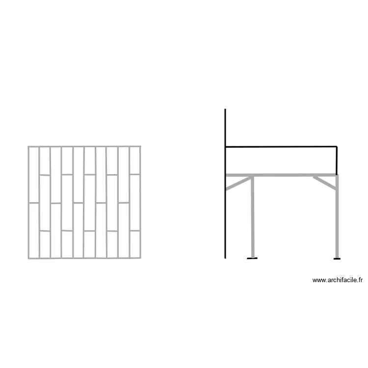 TERRASSE PETIT CANAL. Plan de 
