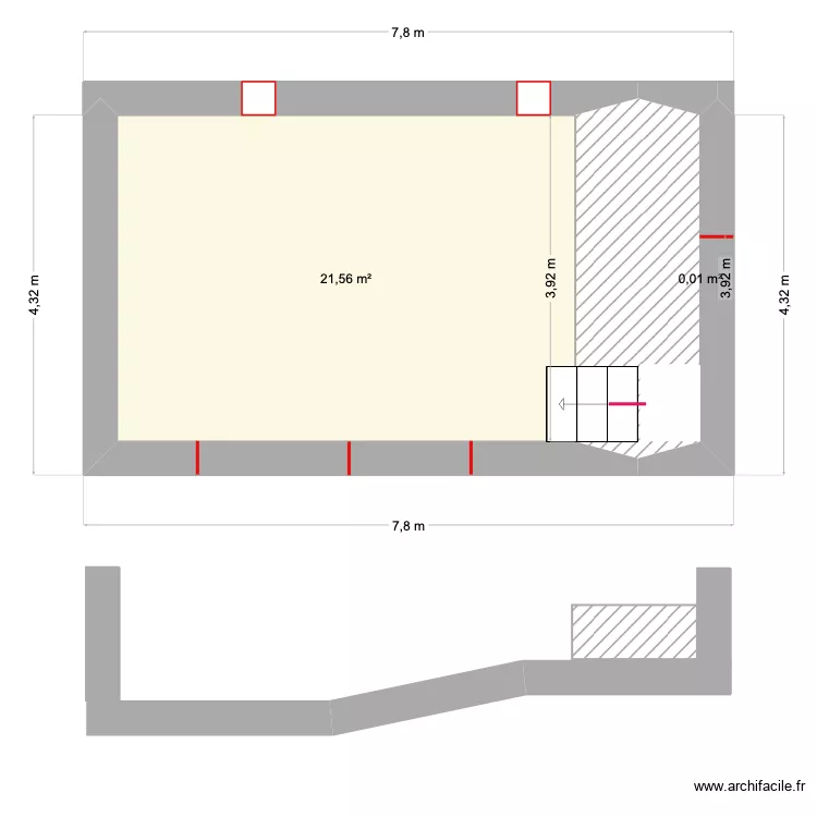 piscina2. Plan de 2 et 22 m² piscina2. Plan de 2 et 22 m²