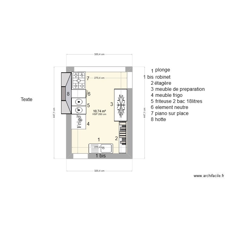 ludivine. Plan de 1 pièce et 11 m2