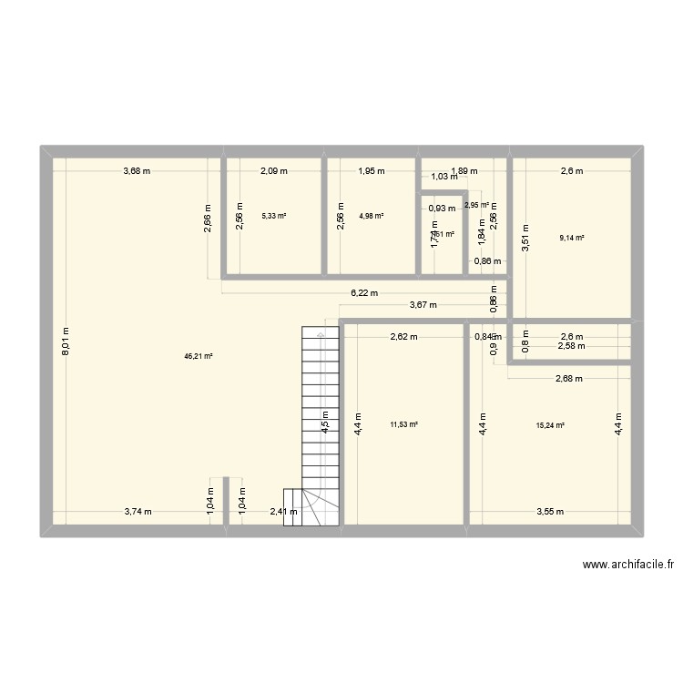 MAISON 2. Plan de 13 pièces et 226 m2