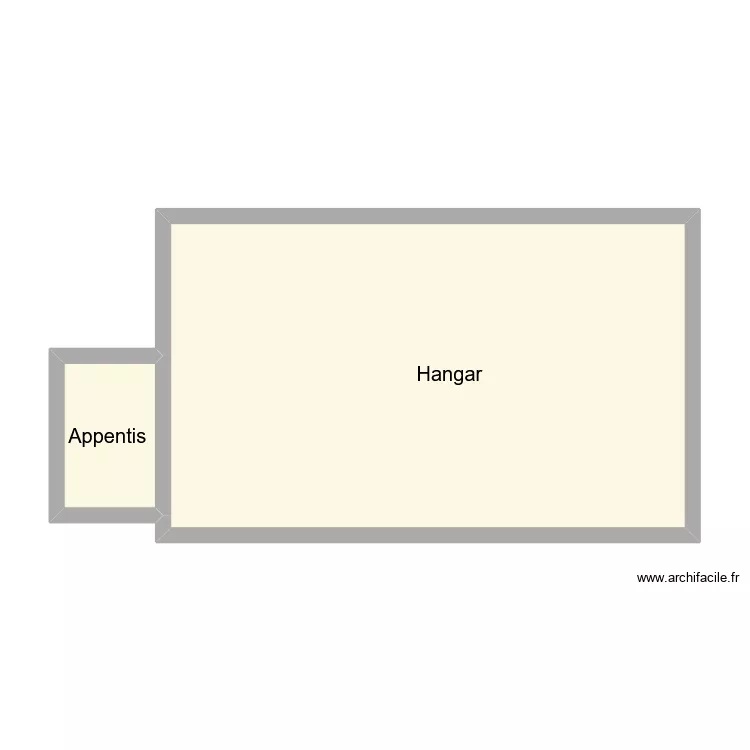 hugues. Plan de 2  et 53 m²