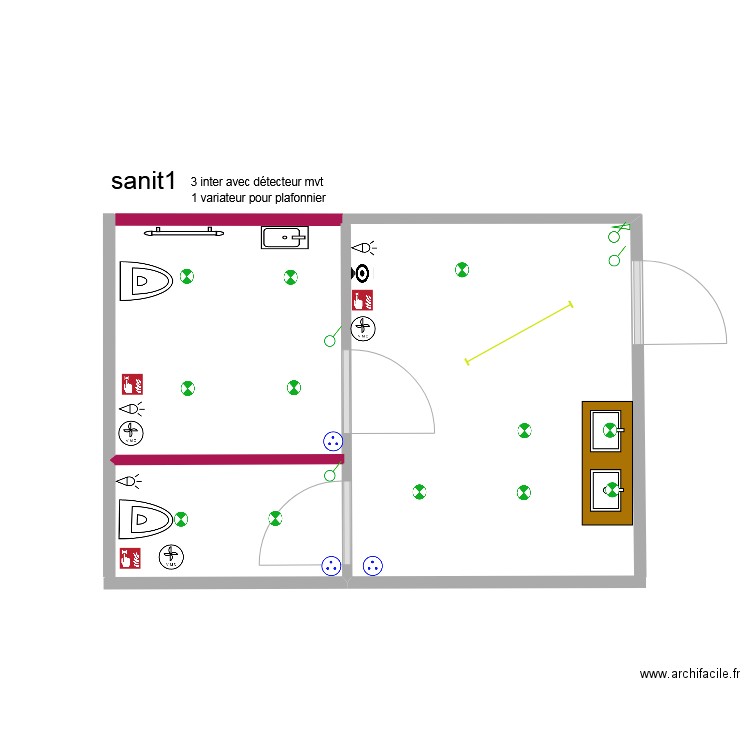 sanit 1 elec. Plan de 0 pièce et 0 m2