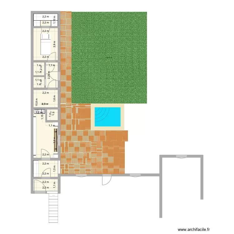 V4 Grange Cématites. Plan de 3 et 32 m² V4 Grange Cématites. Plan de 3 et 32 m²