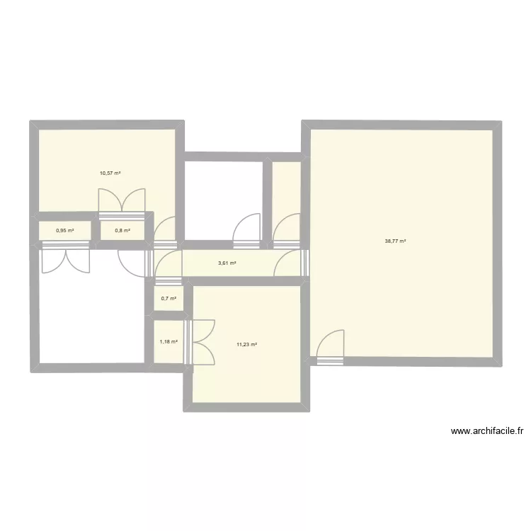 MAISON VILLEGAILHENC. Plan de 8  et 68 m²