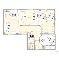 PROJET 1 - BUREAUX/WC/DEGAGEMENTS RDC