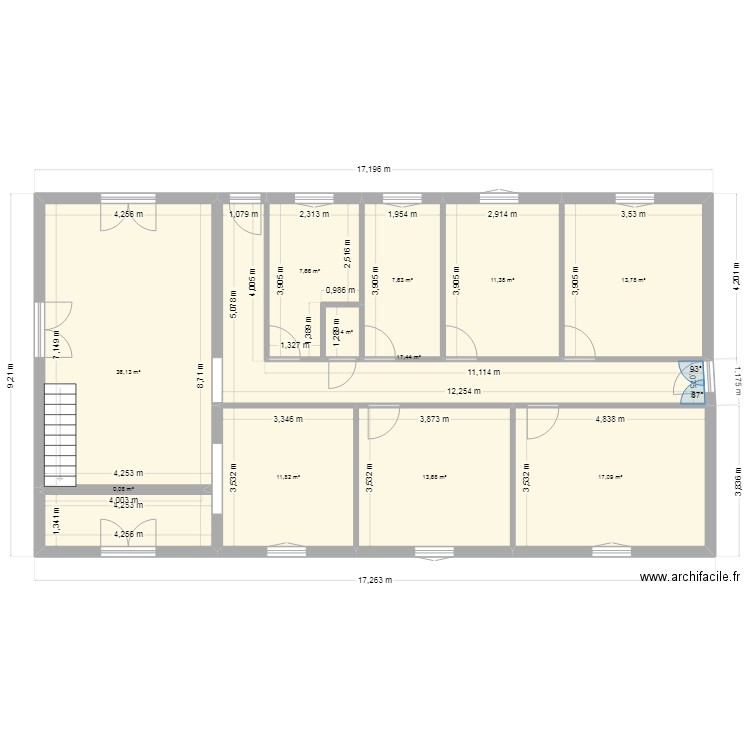 travaux frédéric-anne. Plan de 11 pièces et 138 m2