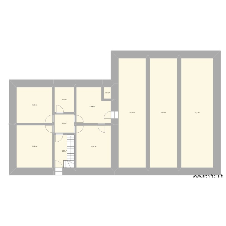 anould. Plan de 11 pièces et 205 m2
