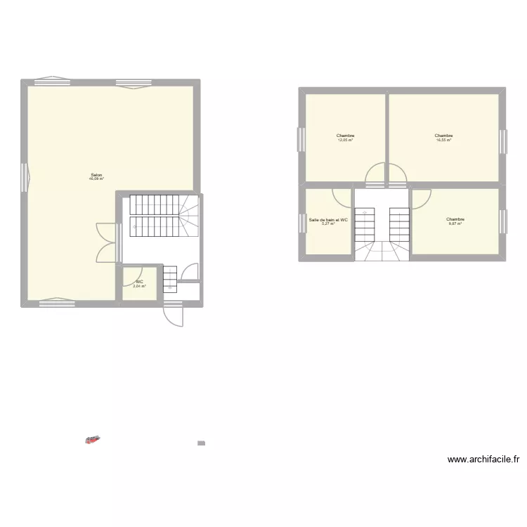 MAISON ITTENHEIM. Plan de 7 pièces et 92 m²