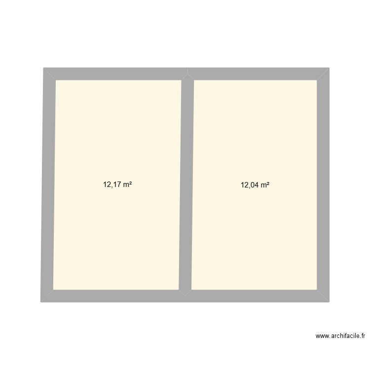 extension veranda. Plan de 2 pièces et 24 m2