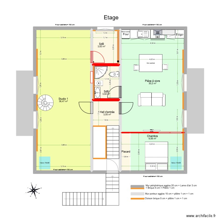 Tilleroyes F&R. Plan de 49 pièces et 372 m2