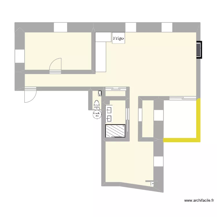 maison2. Plan de 5  et 62 m²