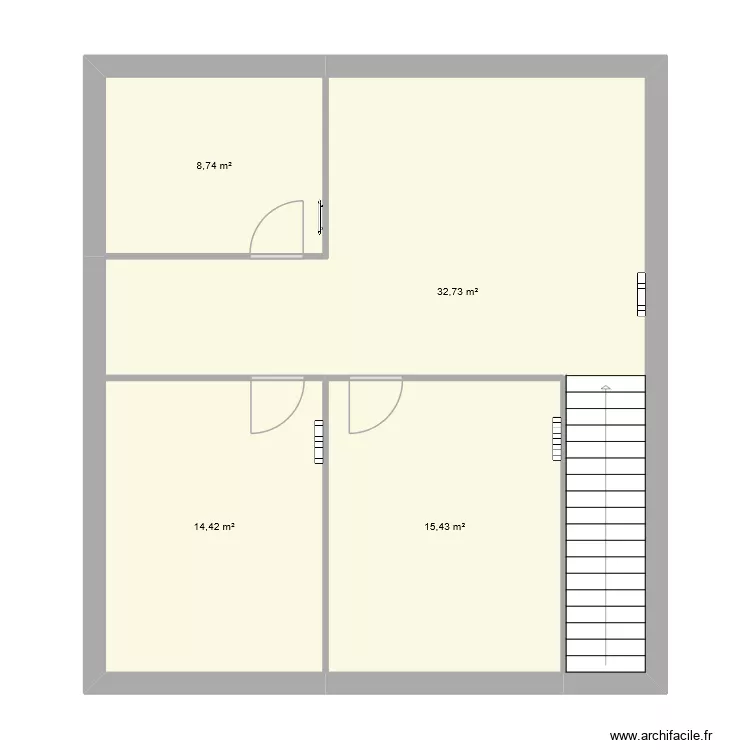 azesin. Plan de 4  et 71 m²