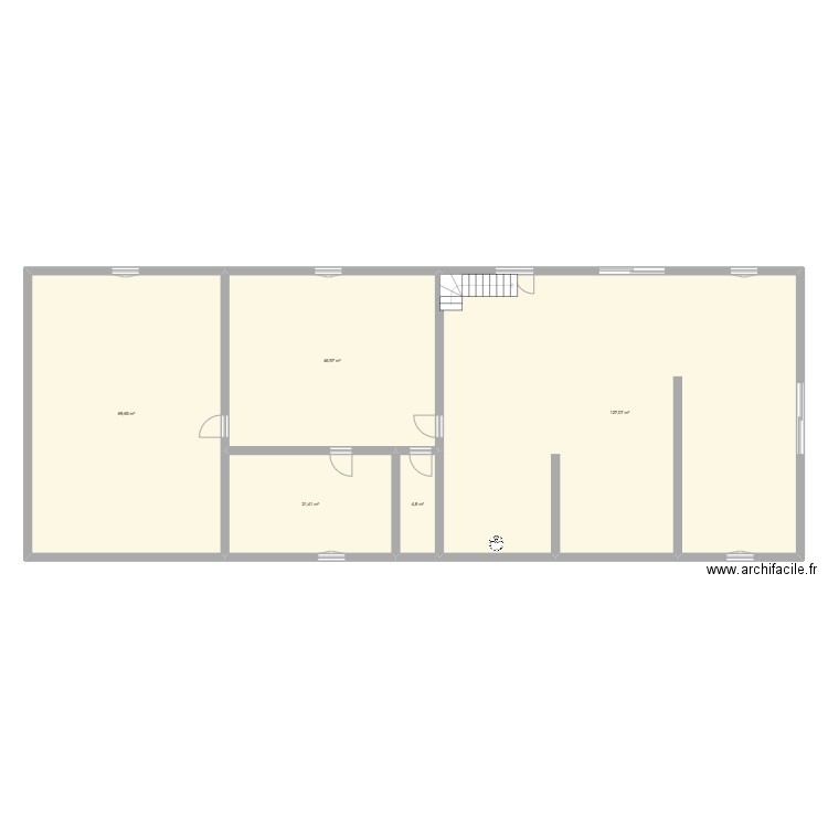 rdc touron. Plan de 5 pièces et 270 m2