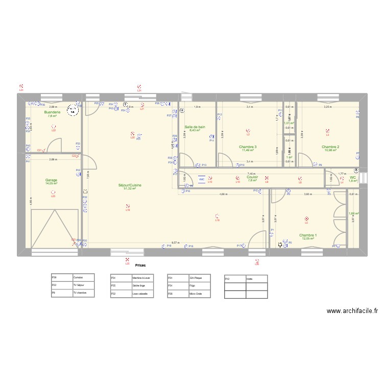 Léa Maison Gauriac 0. Plan de 12 pièces et 127 m2