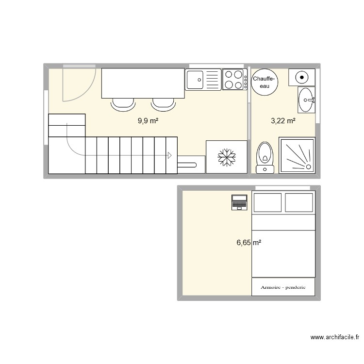 Tiny House Nelyo CARLOT. Plan de 3 pièces et 20 m2