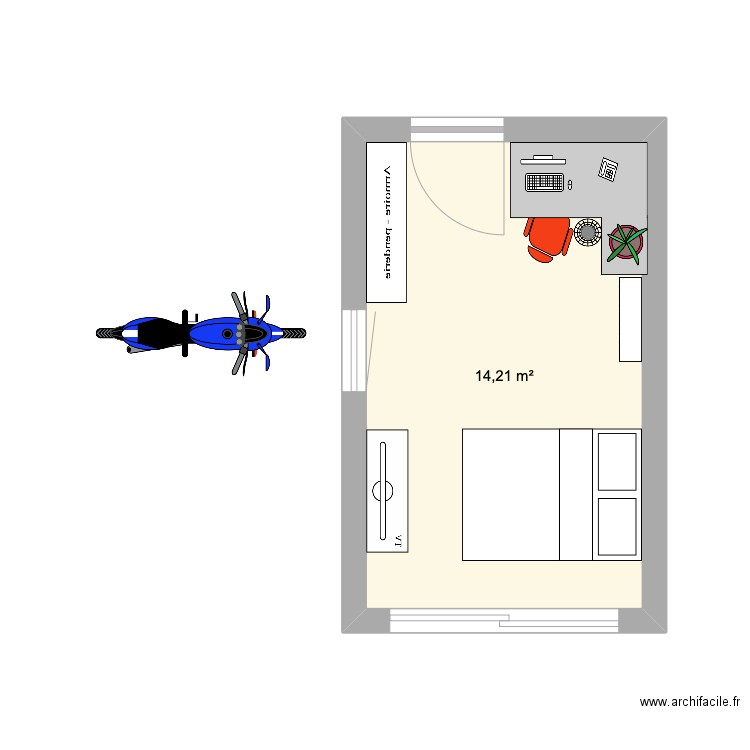 chambre Quentin . Plan de 0 pièce et 0 m2