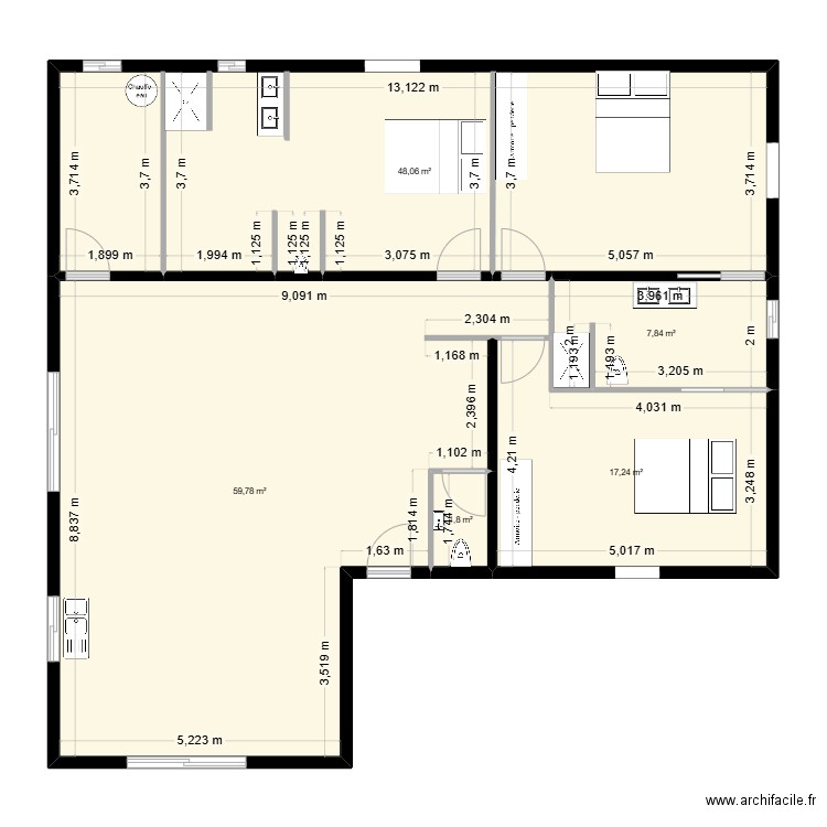 ESPAGNE 1. Plan de 5 pièces et 135 m2