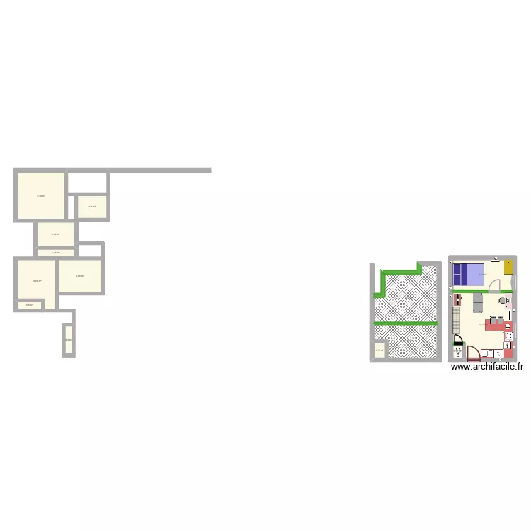 2eme. Plan de 14 et 77 m² 2eme. Plan de 14 et 77 m²