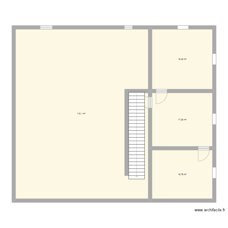 1ER. Plan de 4 pièces et 171 m2