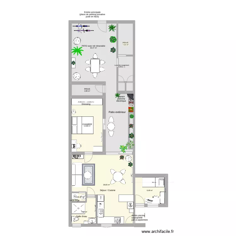 Villa La Cachette version 3. Plan de Villa La Cachette version 3. Plan de