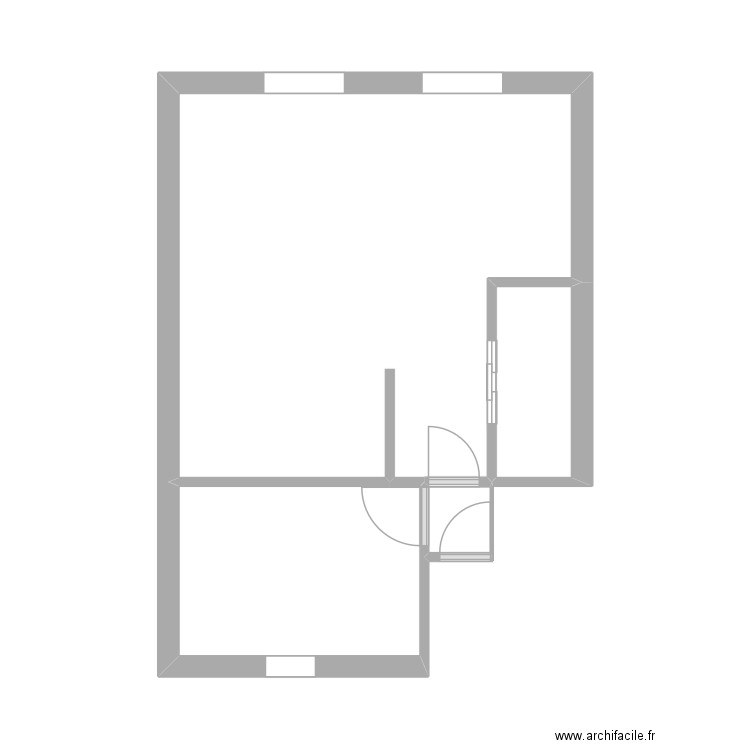 Entrevaux 2 étage. Plan de 4 pièces et 28 m2