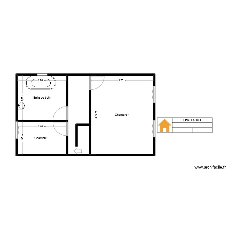 Plan PRO MEKKI FATAH R+1. Plan de 0 pièce et 0 m2
