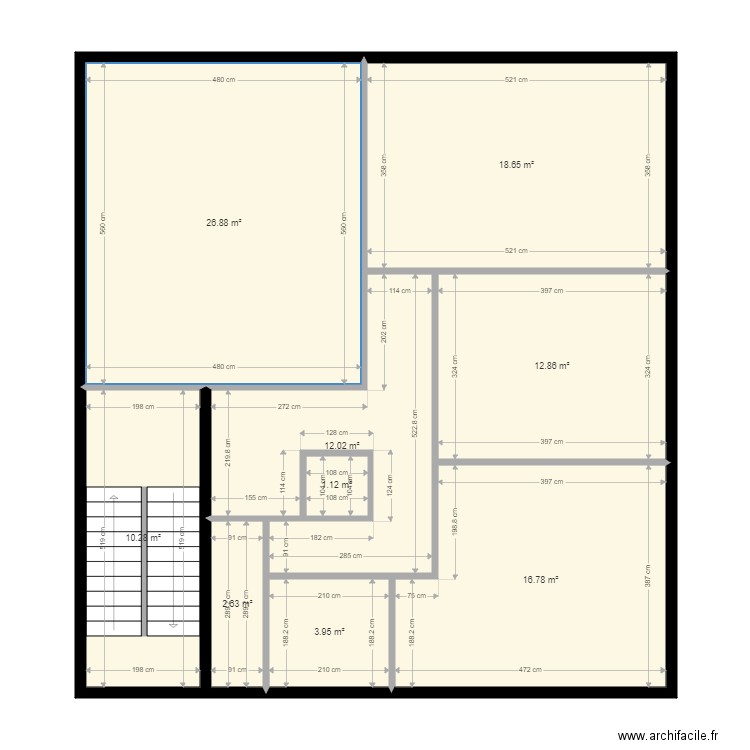 Maison Chemin de la Gippière MOUGINS. Plan de 9 pièces et 105 m2