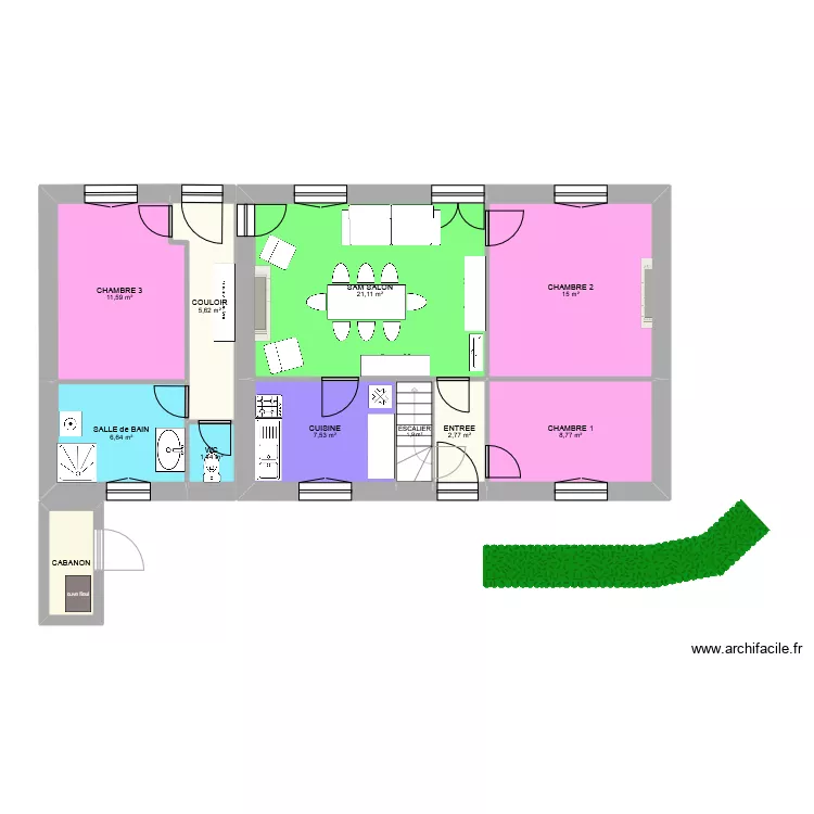 maison annoville. Plan de 