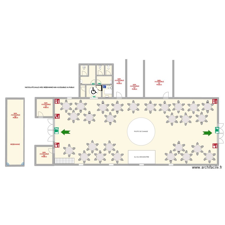 SALLE CONFIG DJ ORCHESTRE MARIAGE II. Plan de 12 pièces et 369 m2