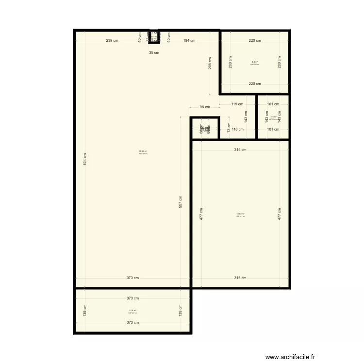 CANNES T2. Plan de 7 Pièces et 62 m²