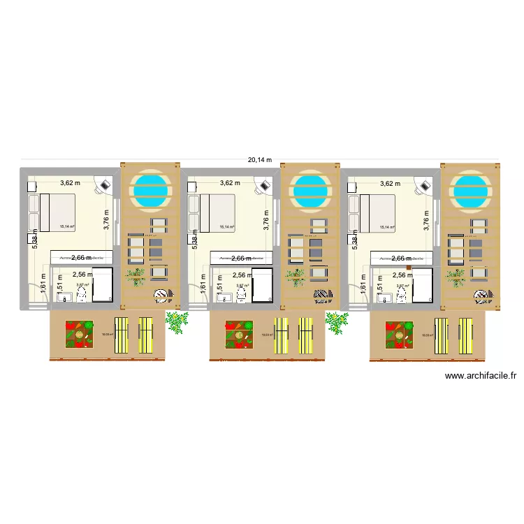 Marigaby Village. Plan de 6 et 57 m² Marigaby Village. Plan de 6 et 57 m²