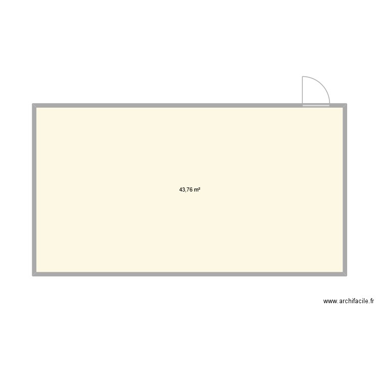 ma maison. Plan de 1 pièce et 44 m2