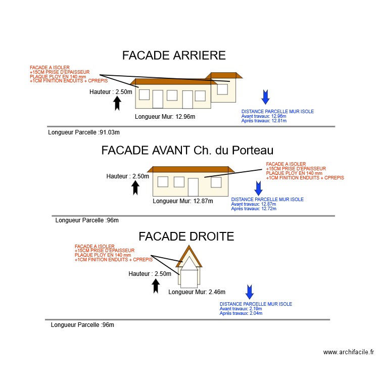 exemple facades. Plan de 0 pièce et 0 m2