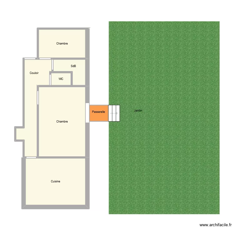 Passerelle Port-Vendres. Plan de 7  et 43 m²