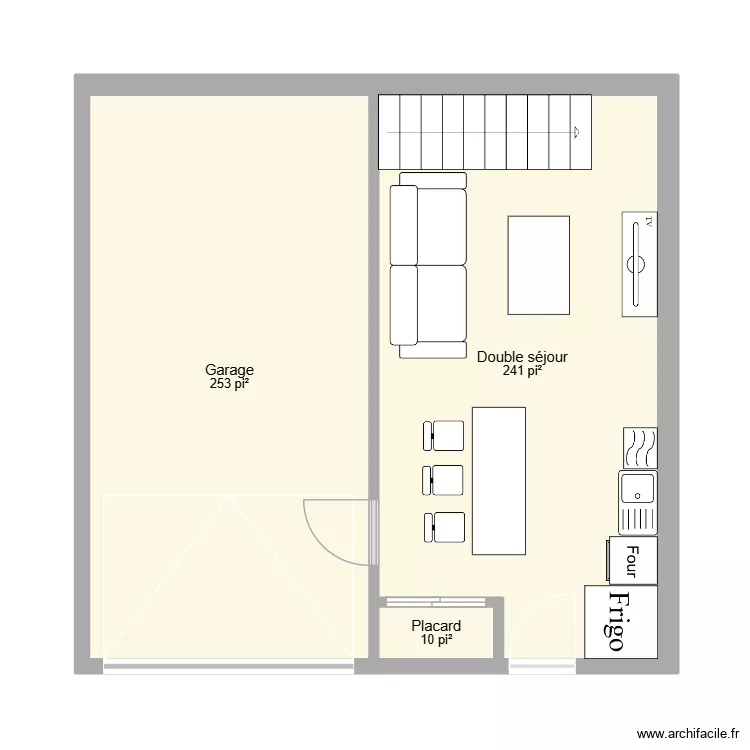 chalet. Plan de 3  et 47 m²