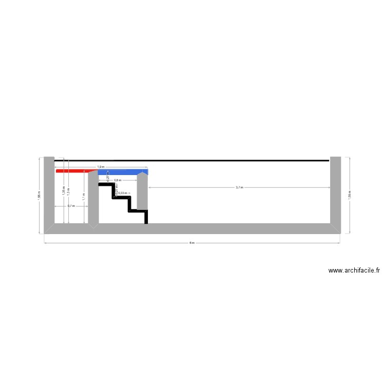 coupe piscine. Plan de 0 pièce et 0 m2