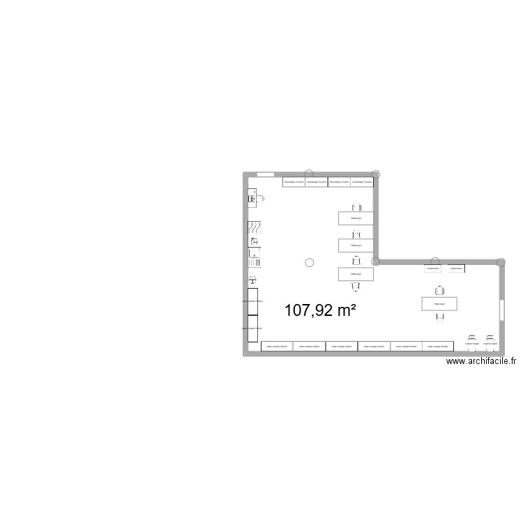 PROJET ATELIER JOUET. Plan de 1 pièce et 108 m2
