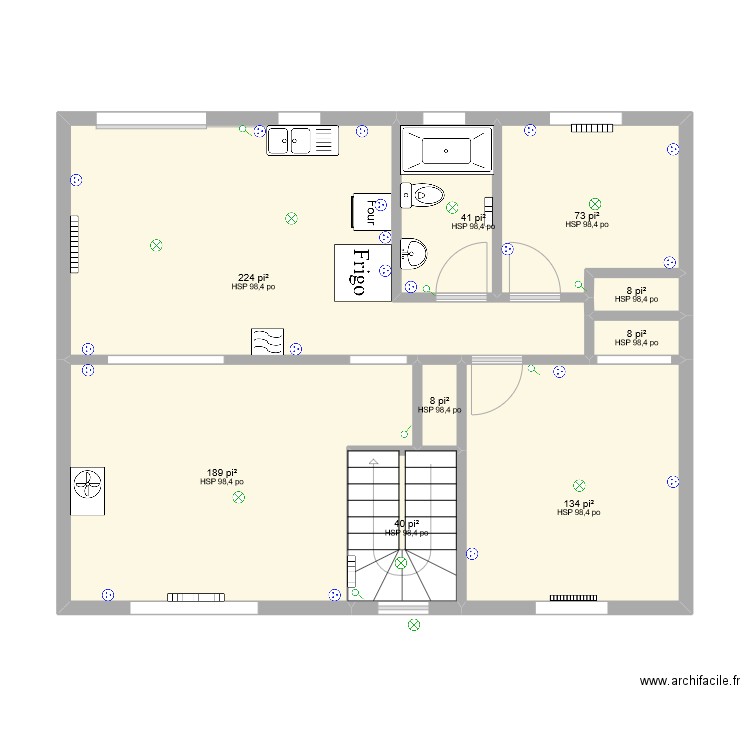 maison electrique. Plan de 0 pièce et 0 m2