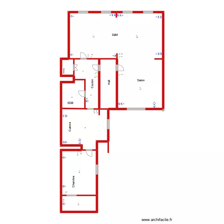 YVES 3. Plan de 6 et 85 m² YVES 3. Plan de 6 et 85 m²