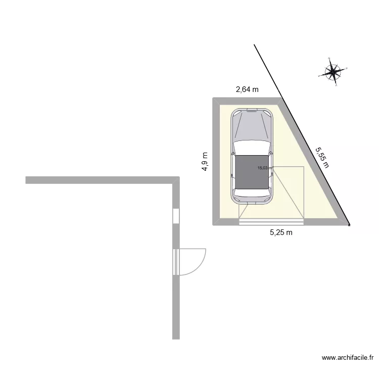 garage 1. Plan de 1 Pièce et 15 m² garage 1. Plan de 1 Pièce et 15 m²