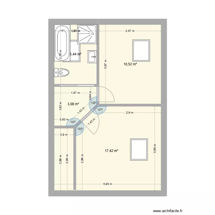 étage Lucie. Plan de 4 et 36 m² étage Lucie. Plan de 4 et 36 m²