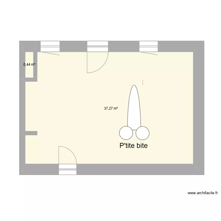 Claveyrolas. Plan de 2 et 38 m² Claveyrolas. Plan de 2 et 38 m²