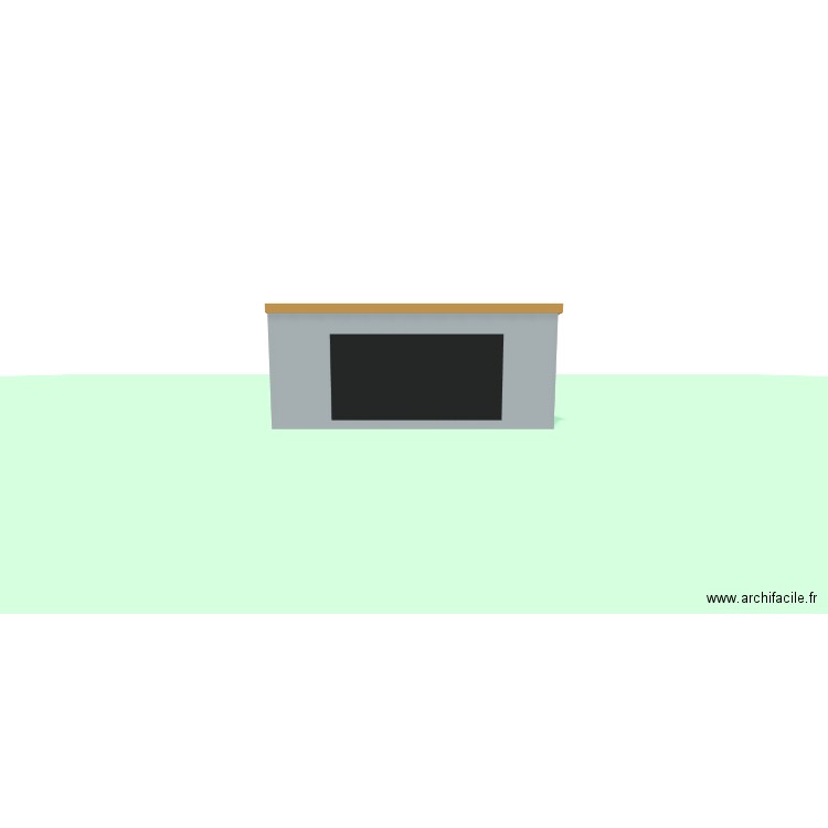 garage extérieur. Plan de 1 pièce et 36 m2